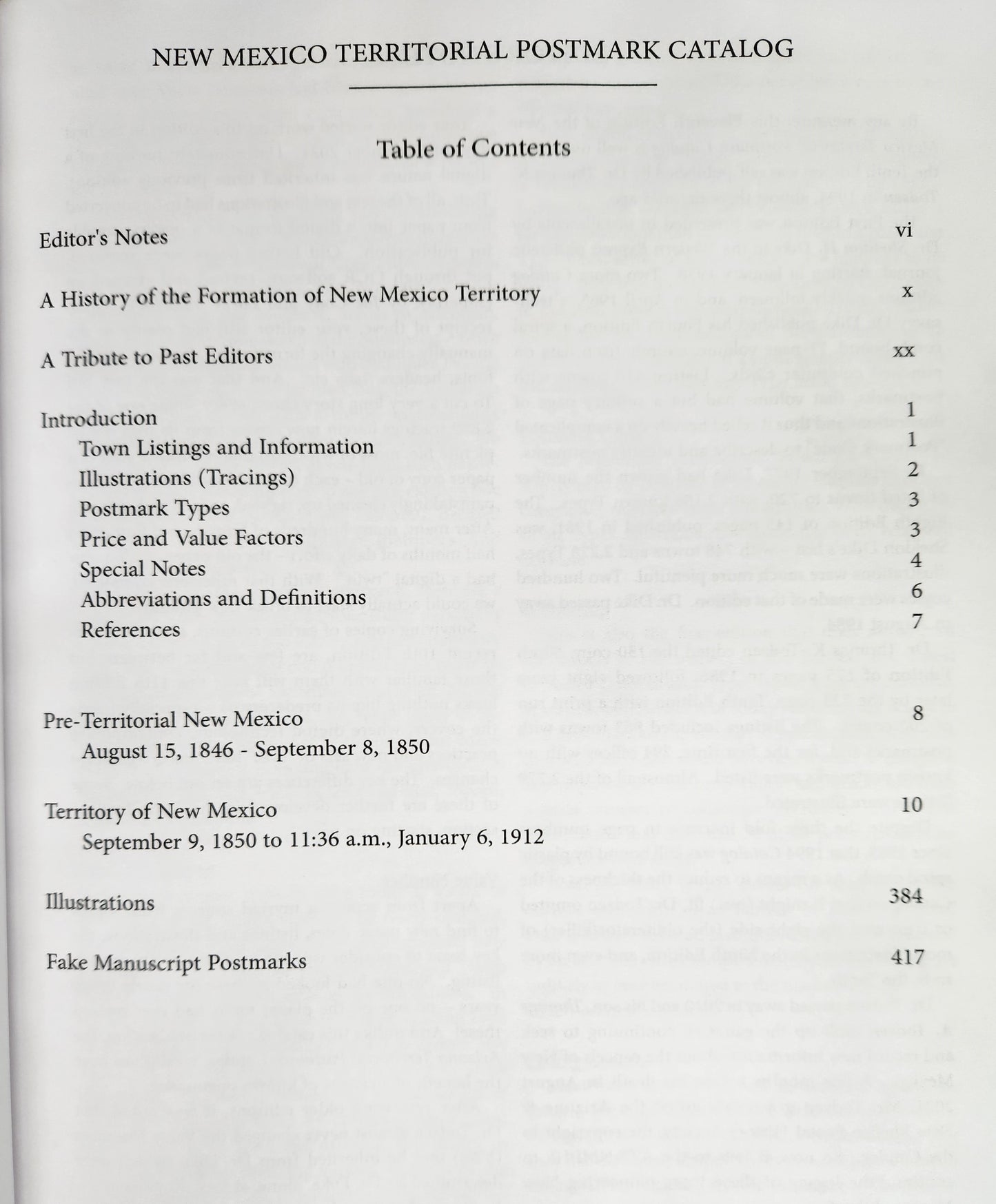 New Mexico Territorial Postmark Catalog: Eleventh Edition Edited by Robert L. Conley