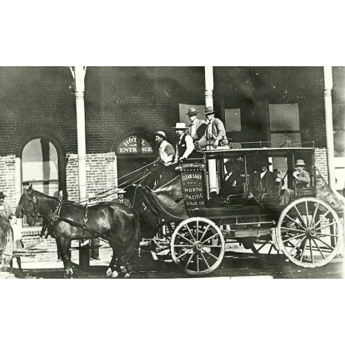 Stage coach at Lake Port