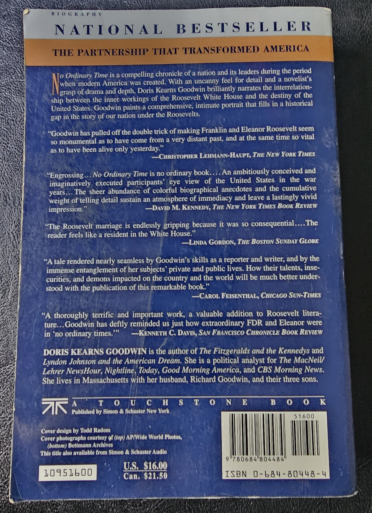 No Ordinary Time.  The Home Front in World War II, by Doris Kearns Goodwin.   (United States)