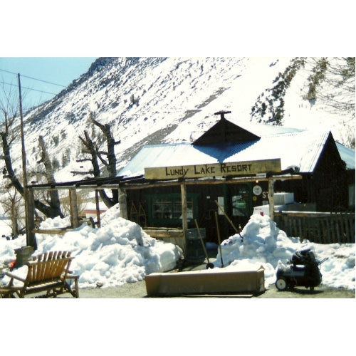 The Lundy Lake Resort in [former] downtown Lundy in April 1999, prior to opening for the season.
