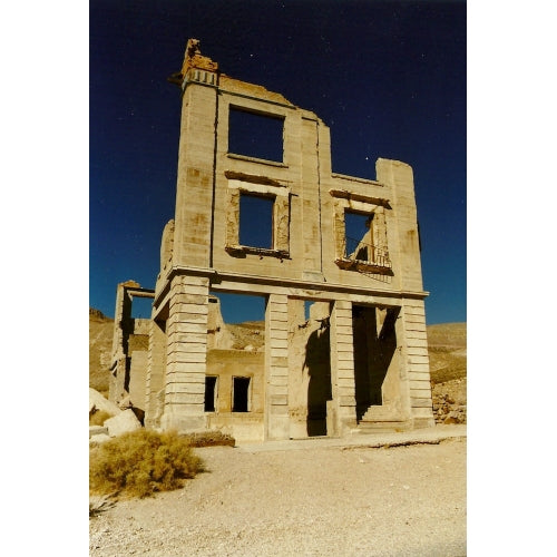 The John S. Cook Bank building was Rhyolite’s largest and is today the most photogenic ruin.